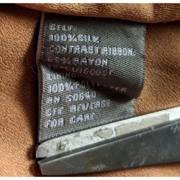 Anthropologie HYPE 100% Silk Yellow Feather Print Summer Boho Mini Dress Size 2 - Picture 4 of 8